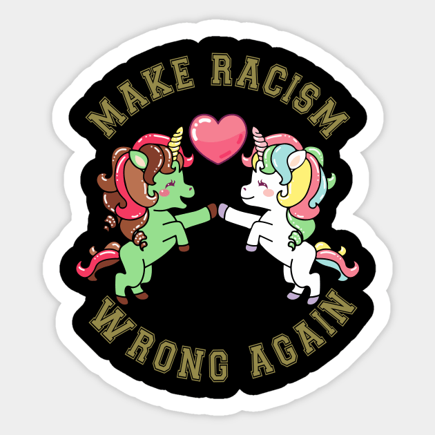 Make racism wrong again Sticker by Work Memes